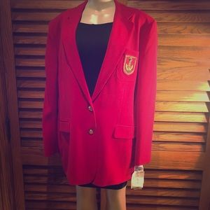 Women red jacket